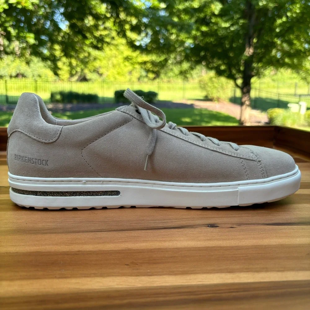 Birkenstock Bend Low Suede Sneakers Mens 44 Sand Beige Casual NEW